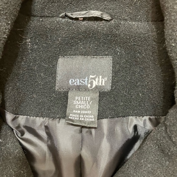 East 5th Black Wool Blend Peacoat (SP) - Picture 3 of 7
